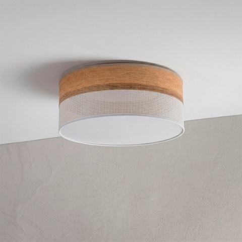 Nowoczesna lampa sufitowa DAFNE LOFT plafon - biały dąb 2-punktowy 2xE27