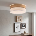 Nowoczesna lampa sufitowa DAFNE LOFT plafon - biały dąb 2-punktowy 2xE27