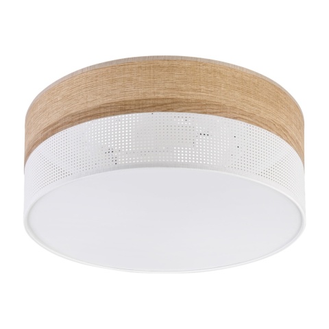 Nowoczesna lampa sufitowa DAFNE LOFT plafon - biały dąb 2-punktowy 2xE27