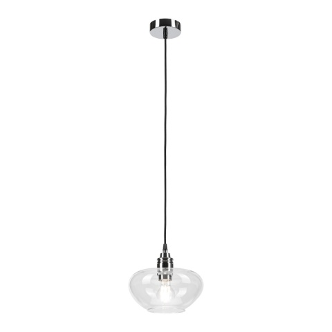 Nowoczesna lampa wisząca 1-punktowa FLO chrom E27