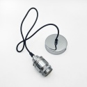 Nowoczesna lampa wisząca 1-punktowa FLO chrom E27