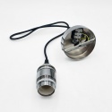 Nowoczesna lampa wisząca 1-punktowa FLO chrom E27