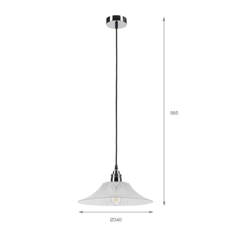 Nowoczesna lampa wisząca 1-punktowa JULL chrom E27