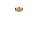 Elegancka lampa wisząca 1-punktowa VELARE złota E27 szklany klosz