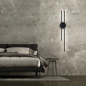 Nowoczesny kinkiet CZARNY 2- punktowy LANA LED 4000K 80CM Lampa ścienna