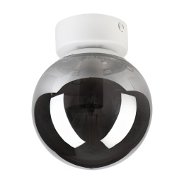 Elegancka lampa sufitowa ELIAS 1- punktowa BIAŁA E14 z satynowym kloszem
