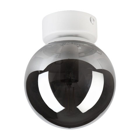 Elegancka lampa sufitowa ELIAS 1- punktowa BIAŁA E14 z satynowym kloszem