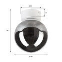 Elegancka lampa sufitowa ELIAS 1- punktowa BIAŁA E14 z satynowym kloszem