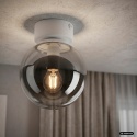 Elegancka lampa sufitowa ELIAS 1- punktowa BIAŁA E14 z satynowym kloszem