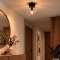 Elegancka lampa sufitowa ELIAS 1- punktowa CZARNA E14 z transparentnym kloszem