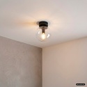 Elegancka lampa sufitowa ELIAS 1- punktowa CZARNA E14 z transparentnym kloszem