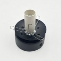 Elegancka lampa sufitowa ELIAS 1- punktowa CZARNA E14 z transparentnym kloszem