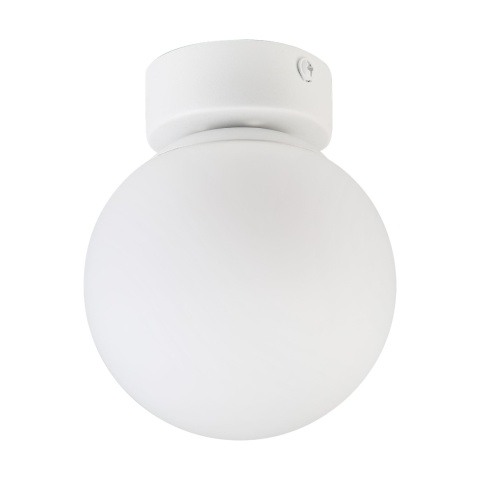Elegancka lampa sufitowa ELIAS 1- punktowa BIAŁA E14 z mlecznym kloszem