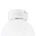 Elegancka lampa sufitowa ELIAS 1- punktowa BIAŁA E14 z mlecznym kloszem