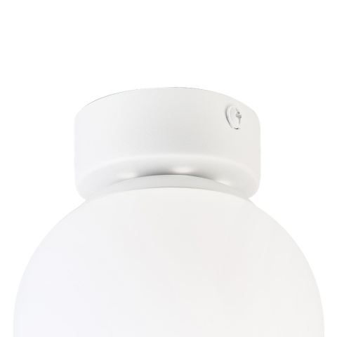 Elegancka lampa sufitowa ELIAS 1- punktowa BIAŁA E14 z mlecznym kloszem