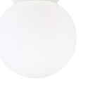 Elegancka lampa sufitowa ELIAS 1- punktowa BIAŁA E14 z mlecznym kloszem