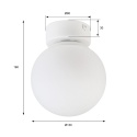 Elegancka lampa sufitowa ELIAS 1- punktowa BIAŁA E14 z mlecznym kloszem