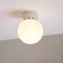 Elegancka lampa sufitowa ELIAS 1- punktowa BIAŁA E14 z mlecznym kloszem