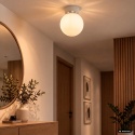 Elegancka lampa sufitowa ELIAS 1- punktowa BIAŁA E14 z mlecznym kloszem