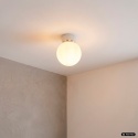 Elegancka lampa sufitowa ELIAS 1- punktowa BIAŁA E14 z mlecznym kloszem