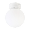 Elegancka lampa sufitowa ELIAS 1- punktowa BIAŁA E14 z mlecznym kloszem