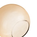 Elegancka lampa sufitowa ELIAS 1- punktowa BIAŁA E14 z bursztynowym kloszem