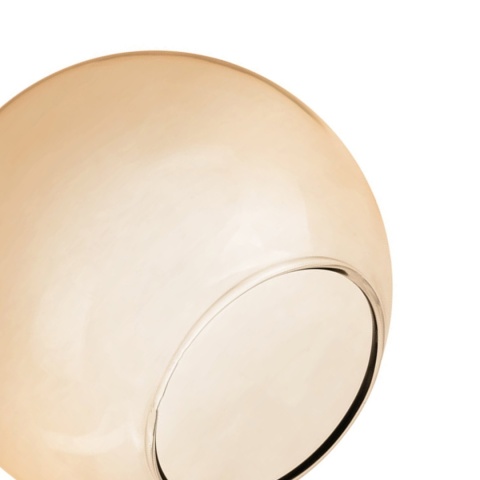 Elegancka lampa sufitowa ELIAS 1- punktowa BIAŁA E14 z bursztynowym kloszem