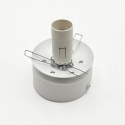 Elegancka lampa sufitowa ELIAS 1- punktowa BIAŁA E14 z bursztynowym kloszem