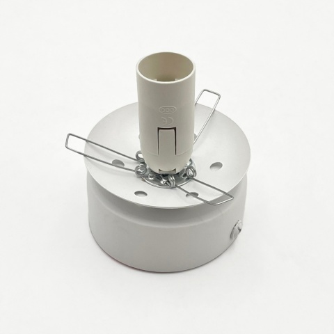 Elegancka lampa sufitowa ELIAS 1- punktowa BIAŁA E14 z bursztynowym kloszem