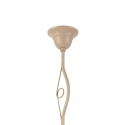 Elegancka lampa wisząca RETRO 1- punktowa BEŻOWA, szklany ryflowany klosz E27