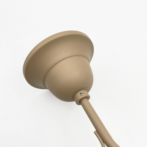 Elegancka lampa wisząca RETRO 1- punktowa BEŻOWA, szklany ryflowany klosz E27