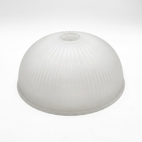 Elegancka lampa wisząca RETRO 1- punktowa BEŻOWA, szklany ryflowany klosz E27