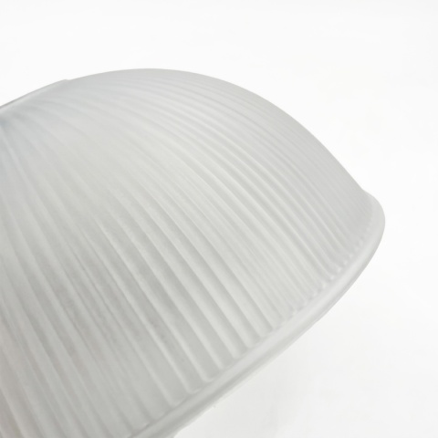 Elegancka lampa wisząca RETRO 1- punktowa BEŻOWA, szklany ryflowany klosz E27