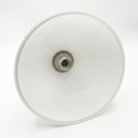 Elegancka lampa wisząca RETRO 1- punktowa BEŻOWA, szklany ryflowany klosz E27