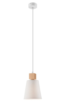 ENRICO lampa wisząca 1-punktowa biała-buk