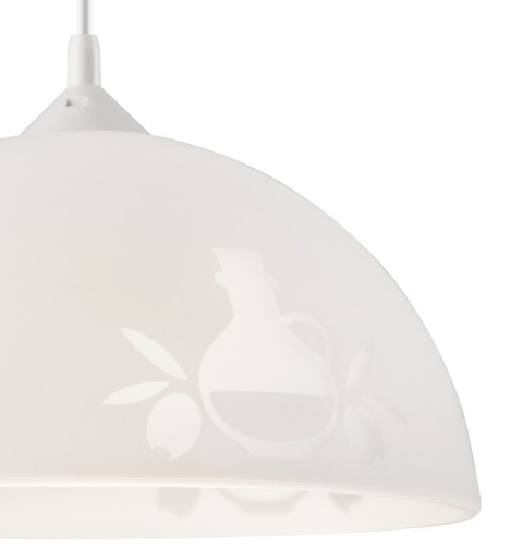 OLIVE lampa wisząca 1-punktowa biała OLIVE lampa wisząca 1-punktowa biała