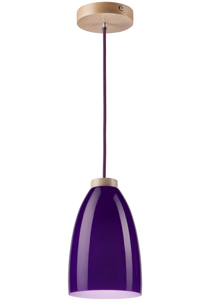 TUBA lampa wisząca 1-punktowa fioletowa