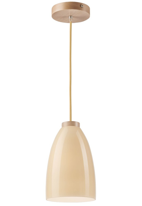 1 LAMPA POJEDYNCZA TUBA SZKŁO / DREWNO MODERN SKANDI KREMOWA 1 LAMPA POJEDYNCZA TUBA SZKŁO / DREWNO MODERN SKANDI KREMOWA