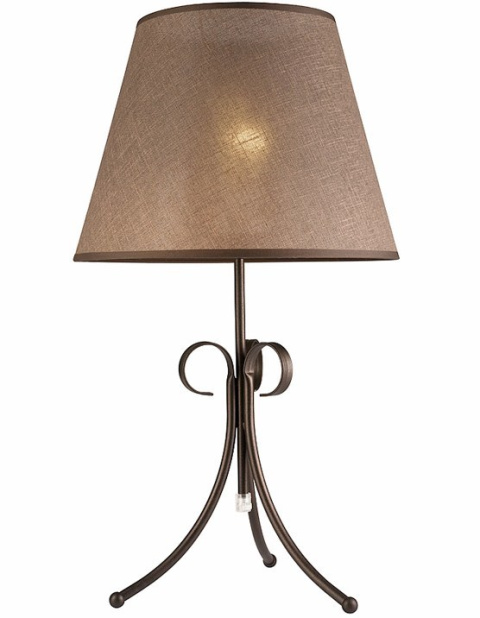 LORENZO lampa stołowa z abażurem brązowa