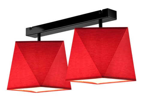2 LAMPA SUFITOWA CARLA ABAŻUR DIAMENT LOFT, VINTAGE, GLAMOUR CZERWONA 2 LAMPA SUFITOWA CARLA ABAŻUR DIAMENT LOFT, VINTAGE, GLAMOUR CZERWONA