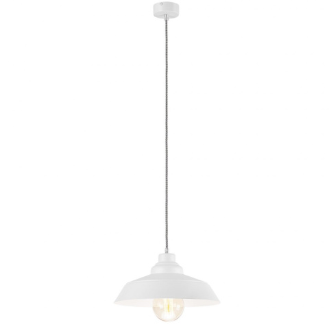 1 BIAŁA NOWOCZESNA LAMPA WISZĄCA LOFT / OPLOT ZIG-ZAG 1 BIAŁA NOWOCZESNA LAMPA WISZĄCA LOFT / OPLOT ZIG-ZAG