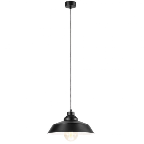 1 CZARNA NOWOCZESNA LAMPA WISZĄCA LOFT / OPLOT ZIG-ZAG 1 CZARNA NOWOCZESNA LAMPA WISZĄCA LOFT / OPLOT ZIG-ZAG