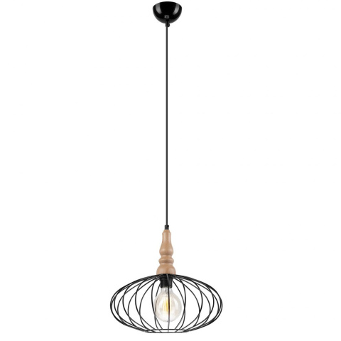 1 CZARNA DRUCIANA LAMPA WISZĄCA ELIPSA LOFT, INDUSTRIAL DREWNO BUK 1 CZARNA DRUCIANA LAMPA WISZĄCA ELIPSA LOFT, INDUSTRIAL DREWNO BUK
