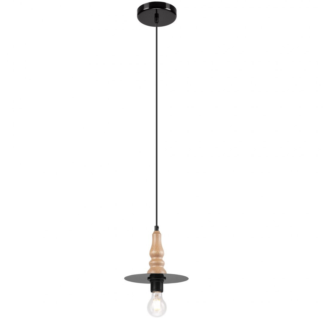 GRACE lampa wisząca 1-punktowa czarna /buk GRACE lampa wisząca 1-punktowa czarna /buk