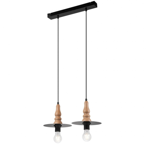 2 CZARNA NOWOCZESNA LAMPA WISZĄCA GRACE LOFT NATURALNY BUK 2 CZARNA NOWOCZESNA LAMPA WISZĄCA GRACE LOFT NATURALNY BUK