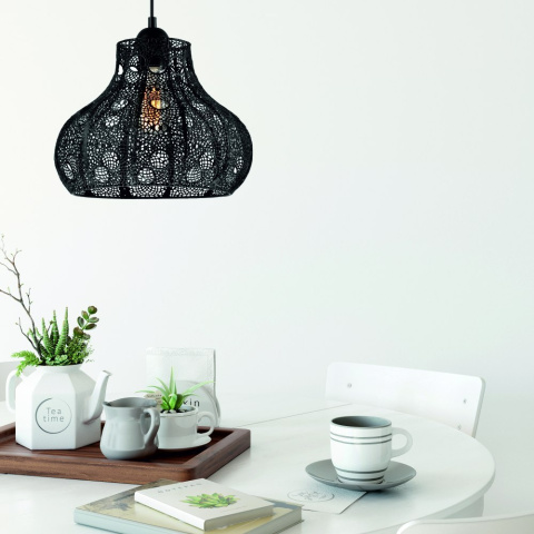 1 CZARNA POJEDYNCZA AŻUROWA ORIENTALNA LAMPA WISZĄCA LAYLA 1 CZARNA POJEDYNCZA AŻUROWA ORIENTALNA LAMPA WISZĄCA LAYLA