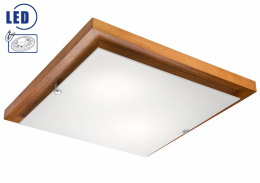 Plafon LED 20W drewniany kwadrat 36 cm calvados