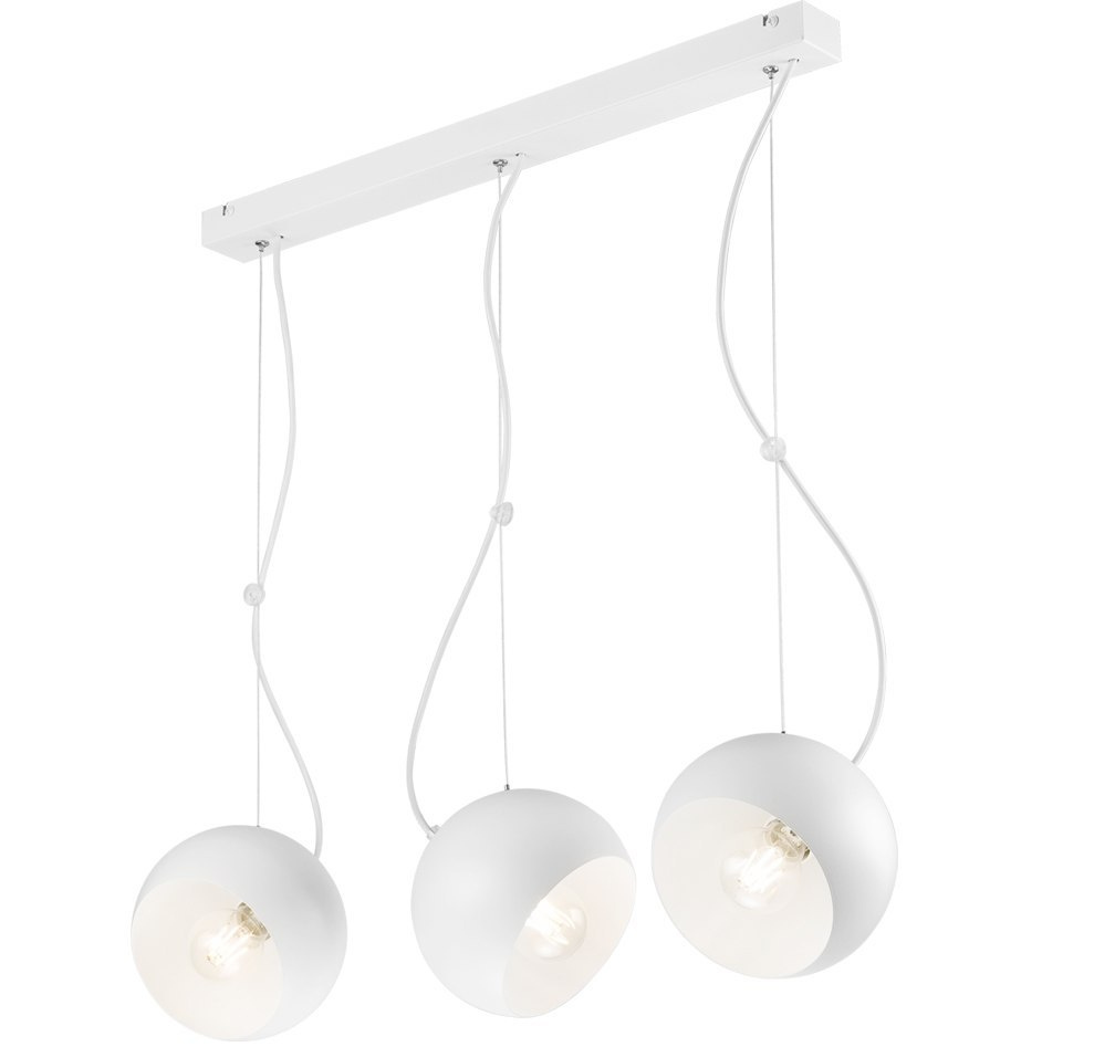 INEZ lampa wisząca 3-punktowa biała INEZ lampa wisząca 3-punktowa biała