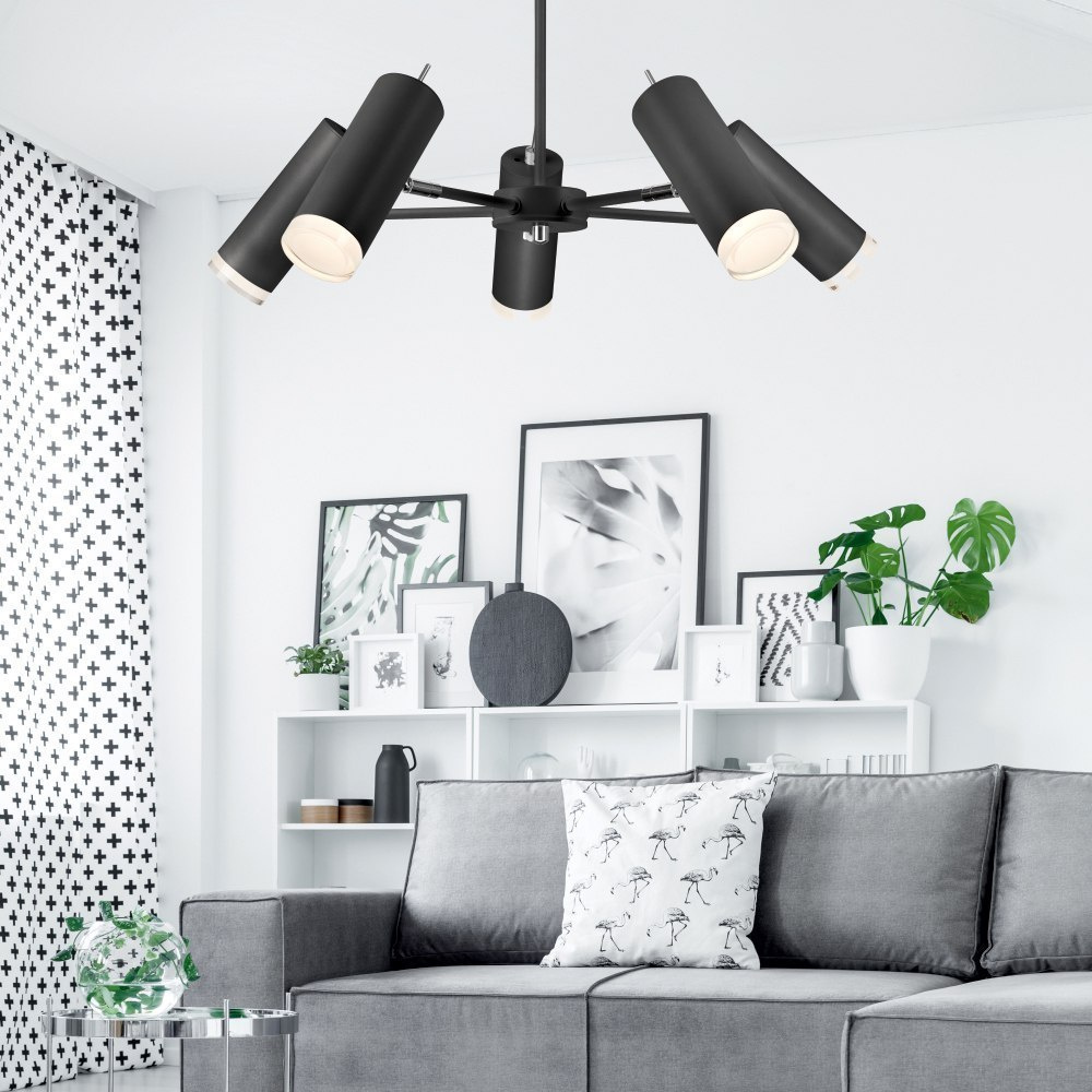 MADISON lampa sufitowa 5-punktowa czarna MADISON lampa sufitowa 5-punktowa czarna