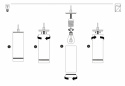 MADISON lampa sufitowa 5-punktowa biała MADISON lampa sufitowa 5-punktowa biała